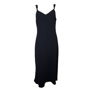Evan Picone Dress Womens Size 12 Solid All Black Jeweled Cocktail Party‎ Formal